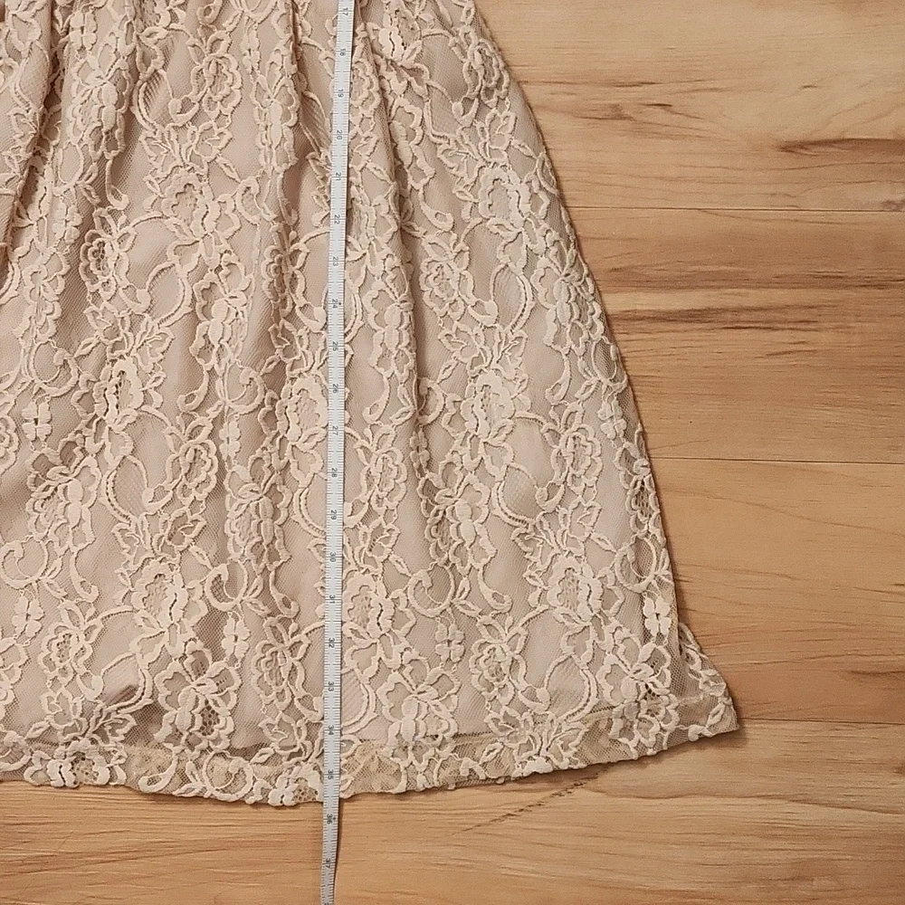 ZARA WOMAN Tan color  Lace Sleeveless Dress, Sz S - Picture 10 of 12